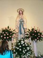 Our Lady of Lourdes statue in the church